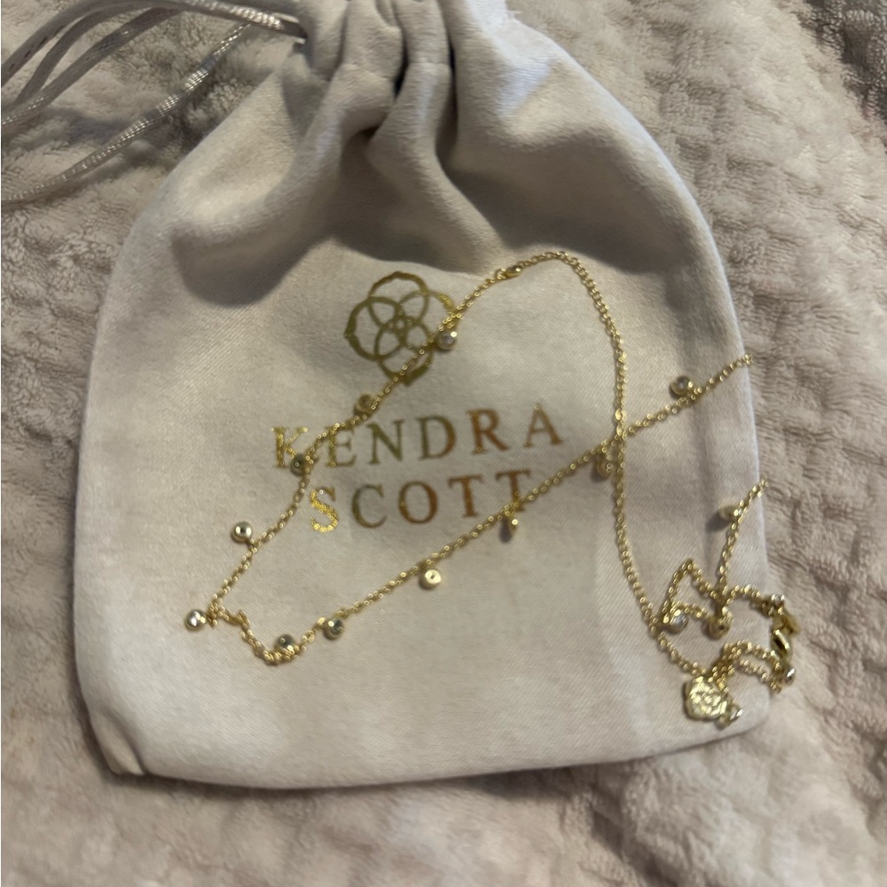 Kendra Scott Gold Beaded Station Necklace